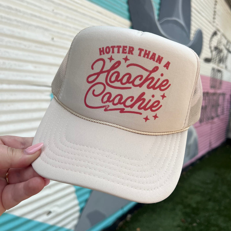 Hotter Than A Hoochie Coochie Trucker Cap (Multiple Color Options)