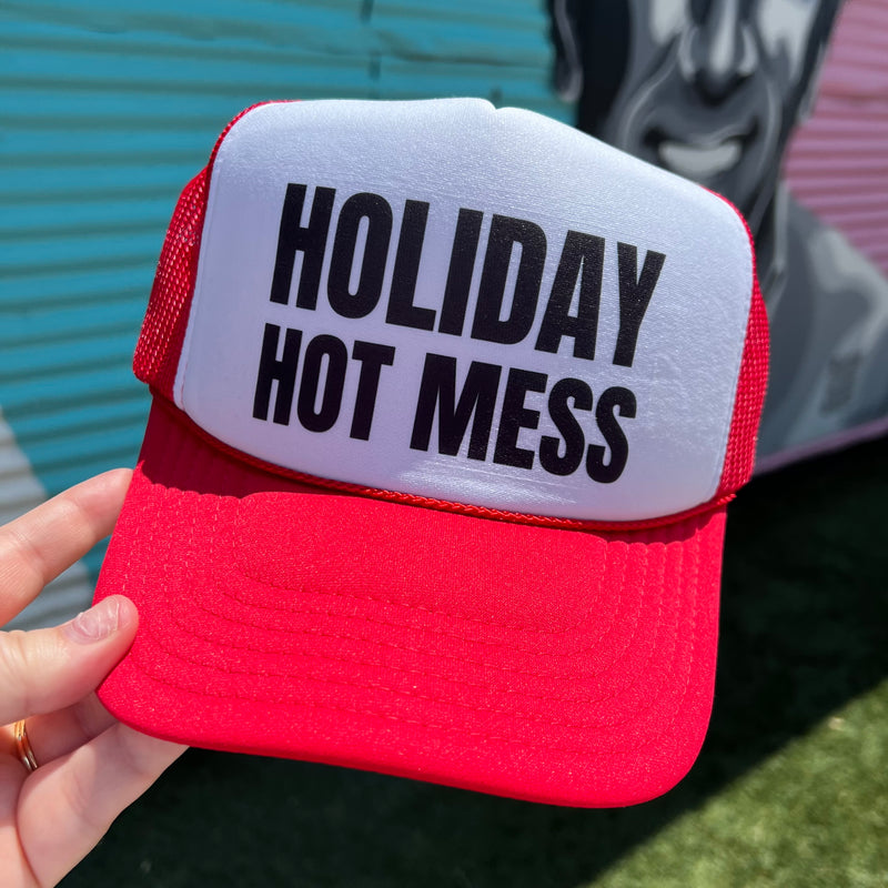 Holiday Hot Mess Trucker Cap (Multiple Color Options)