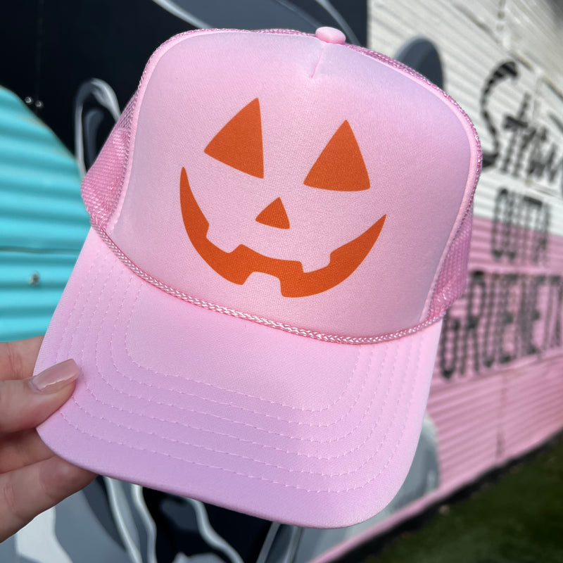 Jack-O-Lantern Trucker Cap (Multiple Color Options)