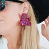 Flora Earrings - Pinot Noir