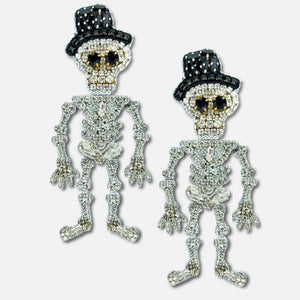 Skeleton Beaded Earrings