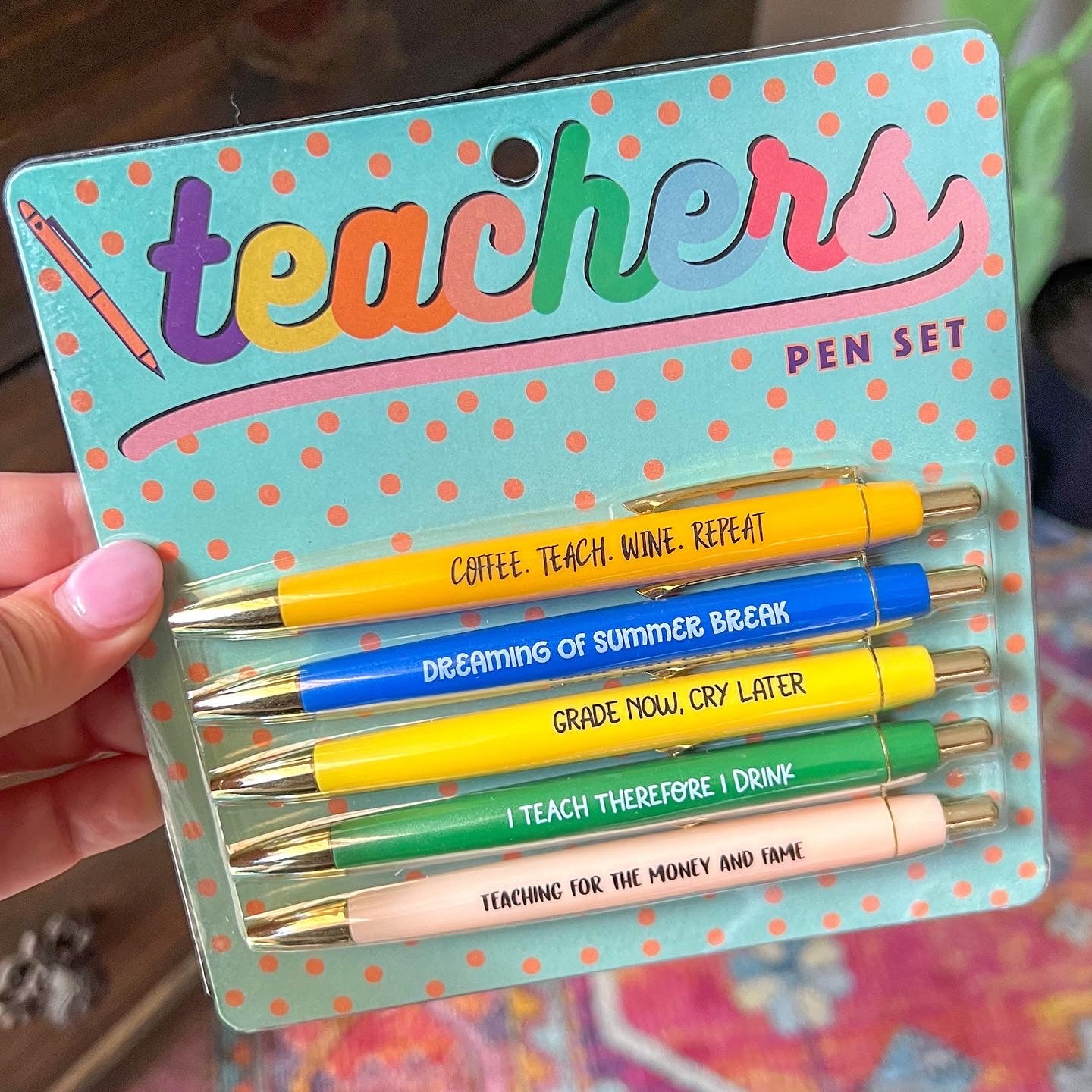 Crayon Teacher Pen Set of 10 Refillable Gel Pens. TEACHER  Appreciationteacher Pen Bundle. 